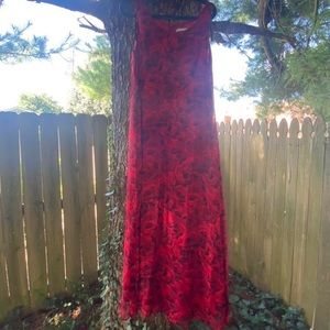 Vintage 90s Robbie Bee Rose Maxi Dress